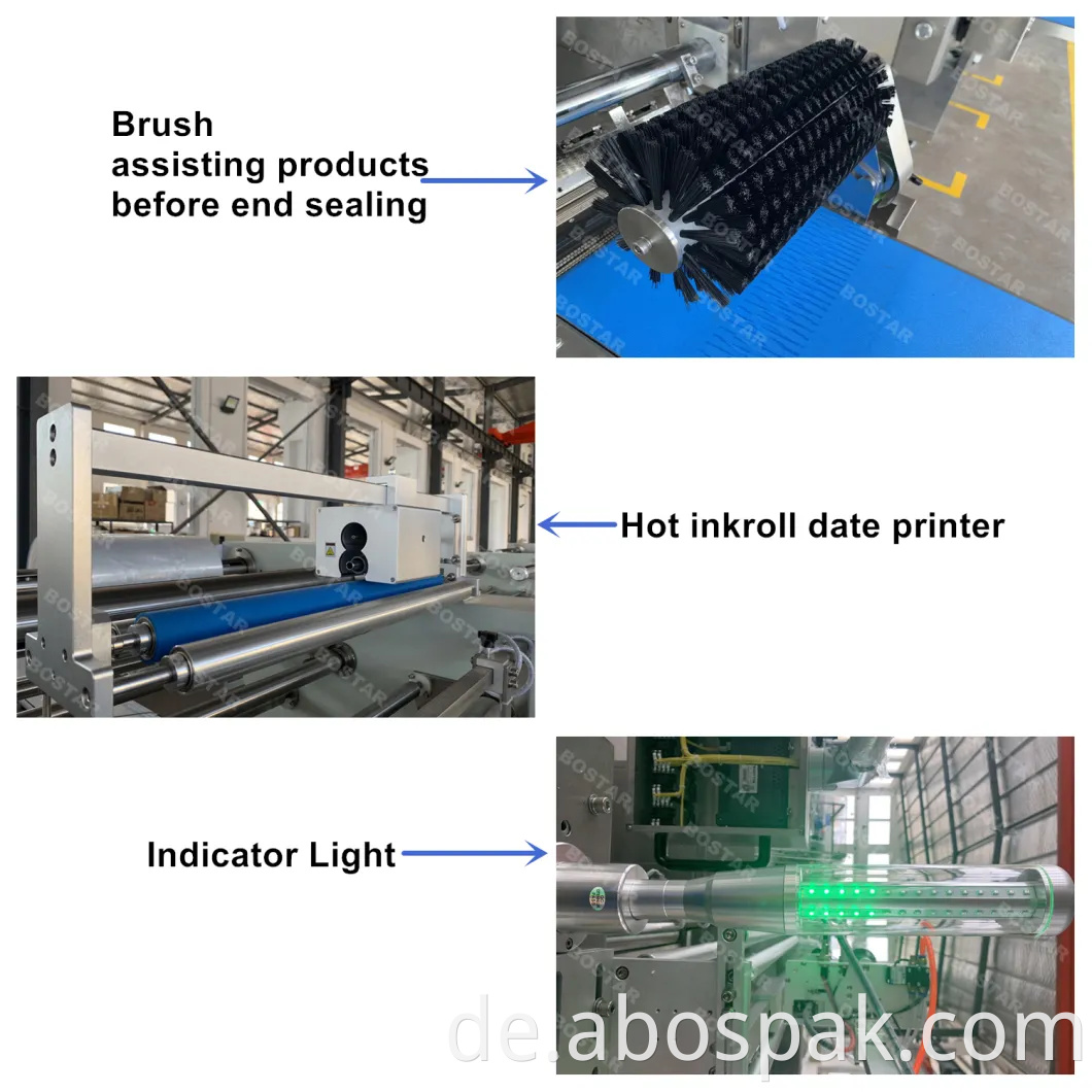 Automatische Hochgeschwindigkeits-Toastbrot-horizontale Beutel-Füllung Versiegelung / Kissenbeutel-Fluss-Lebensmittelverpackungs-Verpackungsausrüstungsmaschine für Snack-Food / Soße